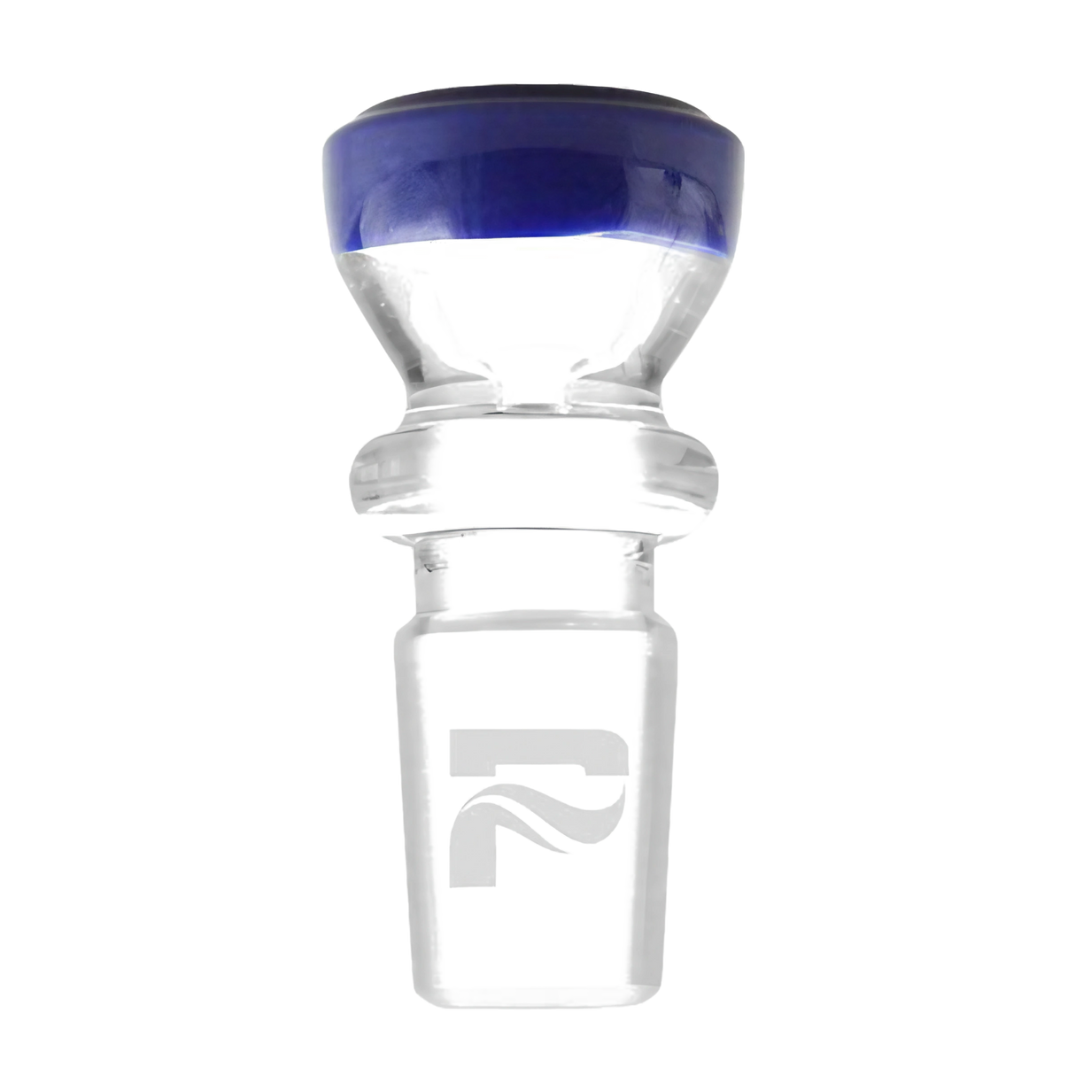 Pulsar Color Ring Herb Slide in Borosilicate Glass with Male Joint, Front View