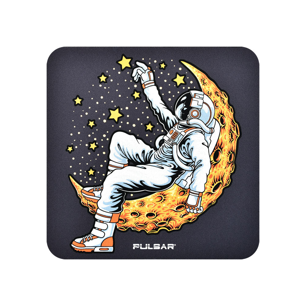 Pulsar DabPadz Star Reacher Dab Mat with Astronaut Design, Fabric Top for Stable Grip
