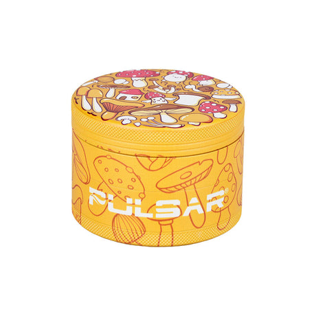 Pulsar Fungiside Design Series 4pc Metal Grinder, 2.5" with Side Art, Front View