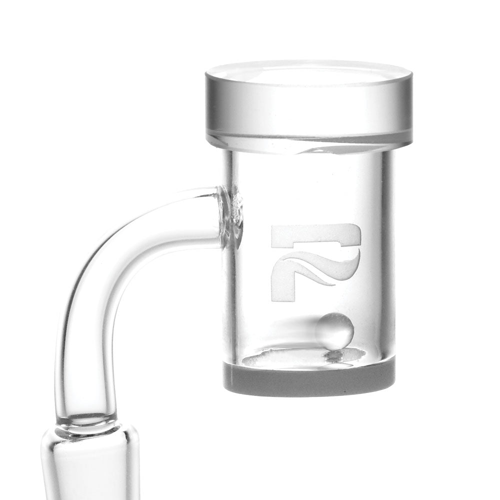 Pulsar Diamond Cut Flat Spin Channel Carb Cap, 30mm Borosilicate Glass, Side View