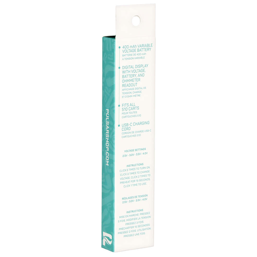 Pulsar Digital Display Slim Variable Voltage 510 Vape Battery | 400mAh