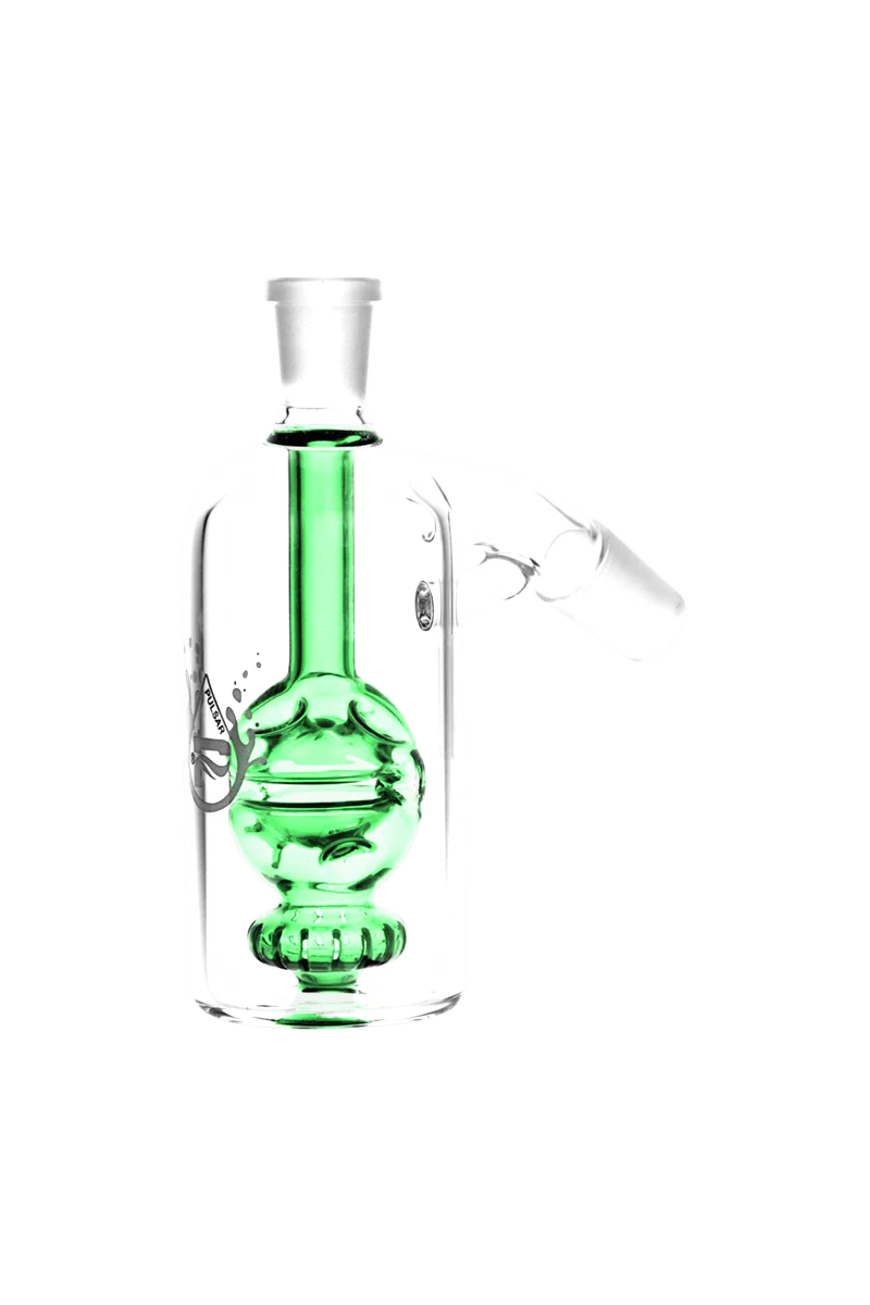 Pulsar Fab-Egg Perc Ash Catcher with 45° Joint, Borosilicate Glass, Front View