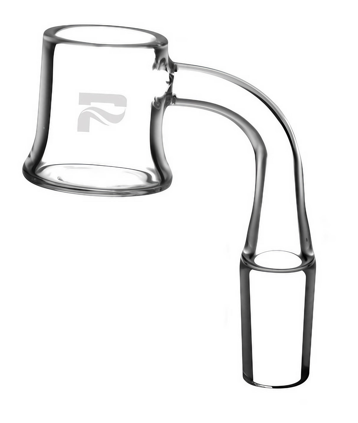 Pulsar Flat Top Quartz Banger at 90 degrees, clear with polished joint for dab rigs