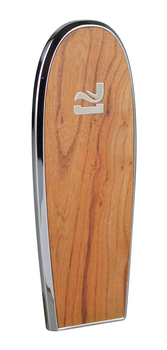 Pulsar Flow Replacement Lid with wood grain finish and metal trim - Front View