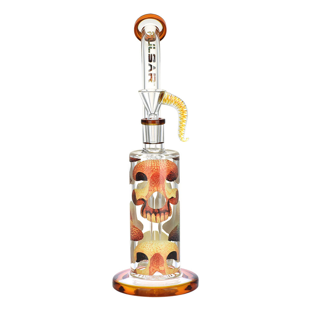 Pulsar Fun Guy Design Rig-Style Water Pipe, 10.5", 14mm Female Joint, Borosilicate Glass, Front View