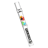 Pulsar Glass Chillums with colorful gem filters, compact design, 4" length, angled view