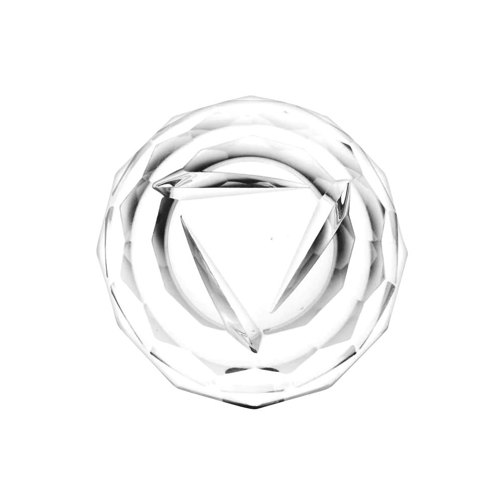 Pulsar Borosilicate Glass Oil Dish & Spinner Carb Cap, Heavy Wall, Top View