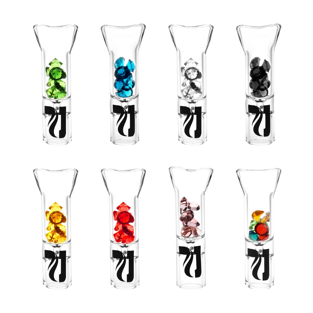 Assorted Pulsar Glass Tips with Colorful Glass Gem Filters, 2" Borosilicate, 48 Pack
