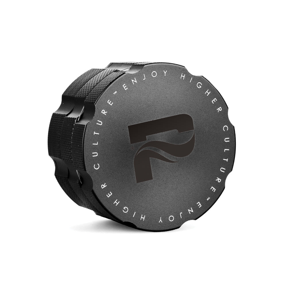 Pulsar Grindhouse 2.5" Supreme 4-Piece Grinder in Black with Magnetic Lid