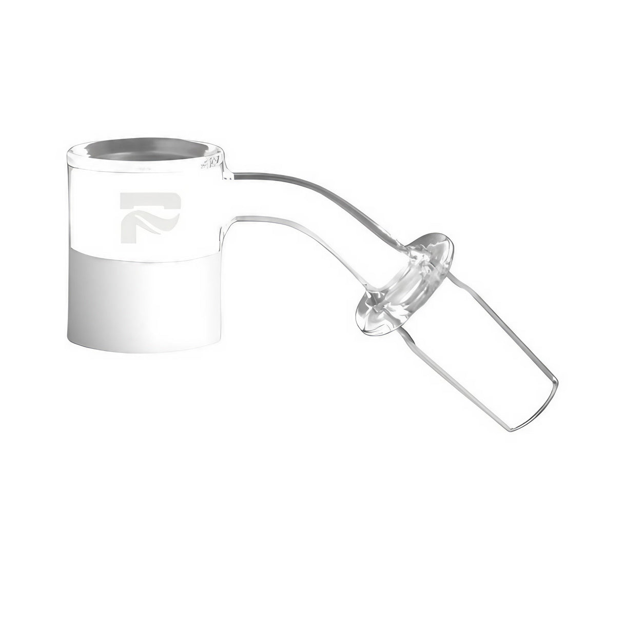 Pulsar Half Opal/Quartz Banger for Dab Rigs, 45 Degree Joint Angle, Side View on White Background