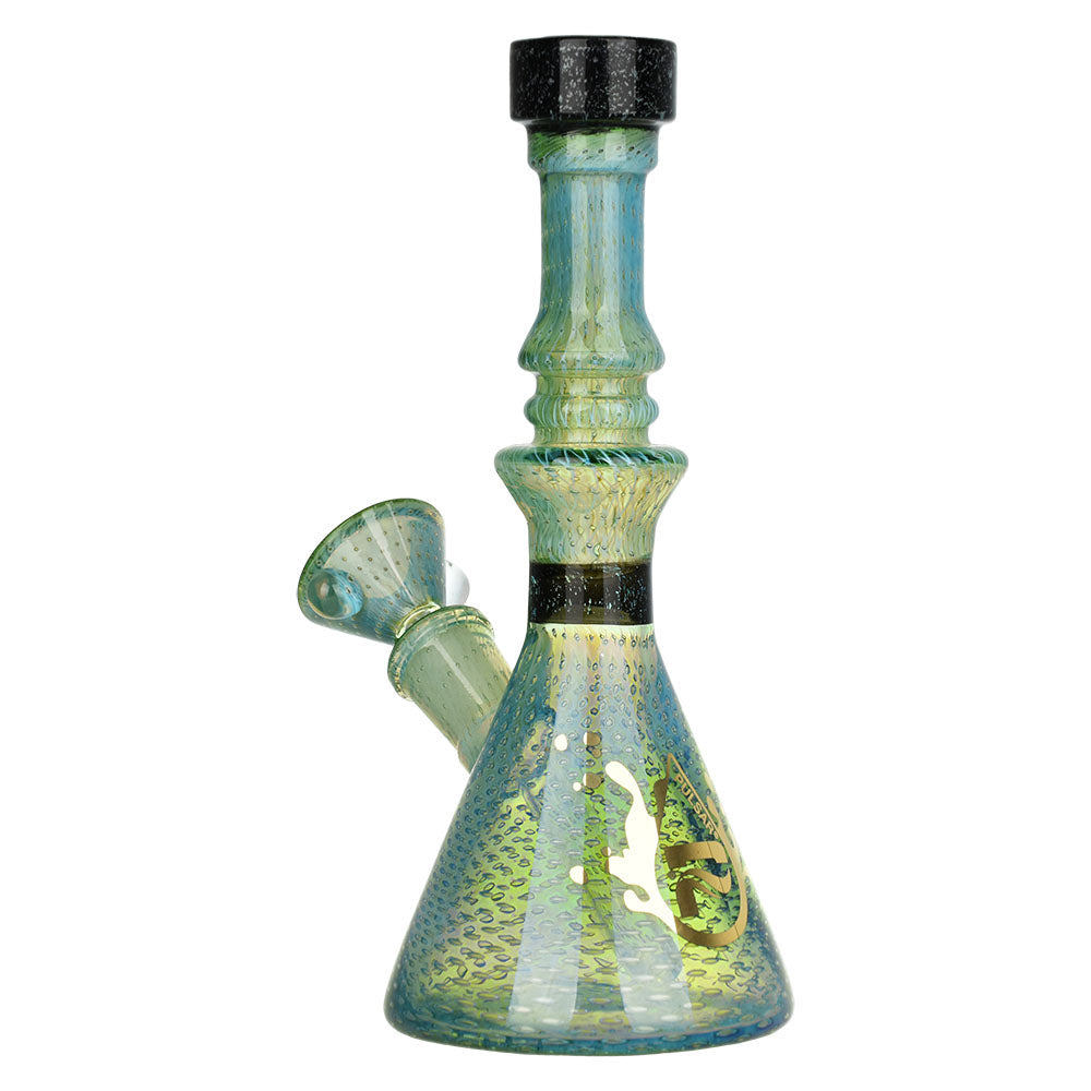 Pulsar Heady Bubble Matrix Beaker Water Pipe, 7", Dichroic Glass, Front View