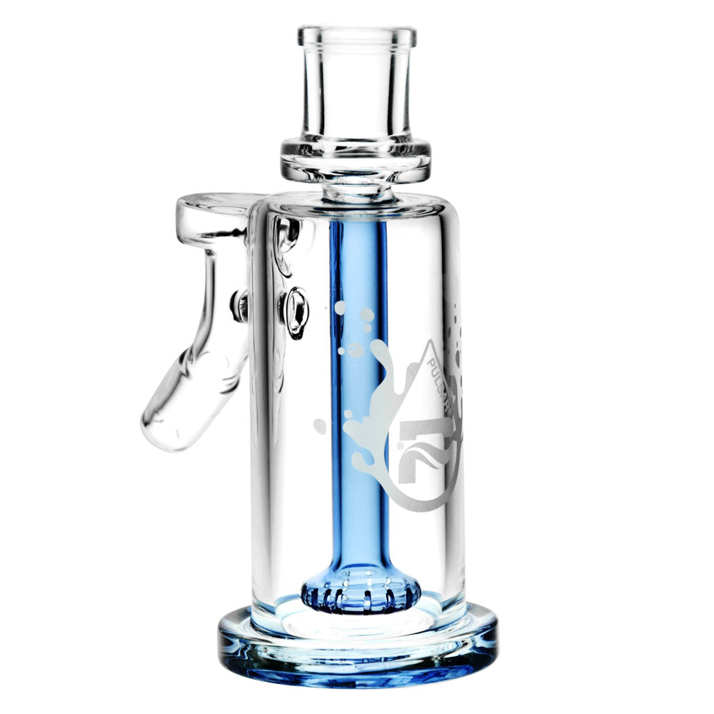 Pulsar High Class 45 Degree Ash Catcher in Borosilicate Glass, Front View on White Background