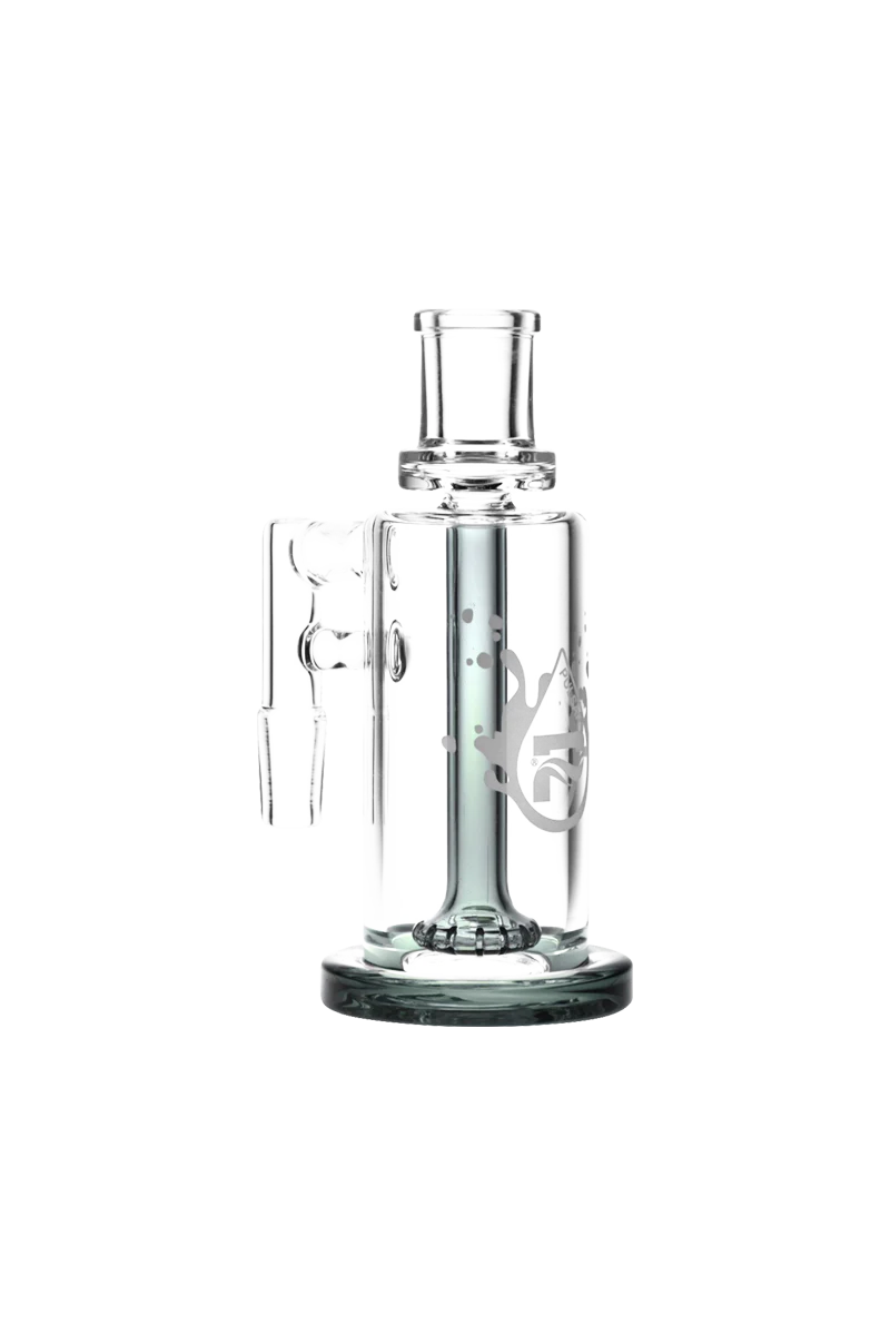 Pulsar High Class Ash Catcher, 90 Degree Joint, 14.5mm, Borosilicate Glass, Disc Percolator, Front View