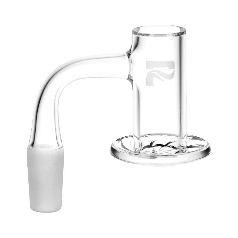 Pulsar High End Tornado Spin Quartz Banger at 90 Degree Angle on White Background