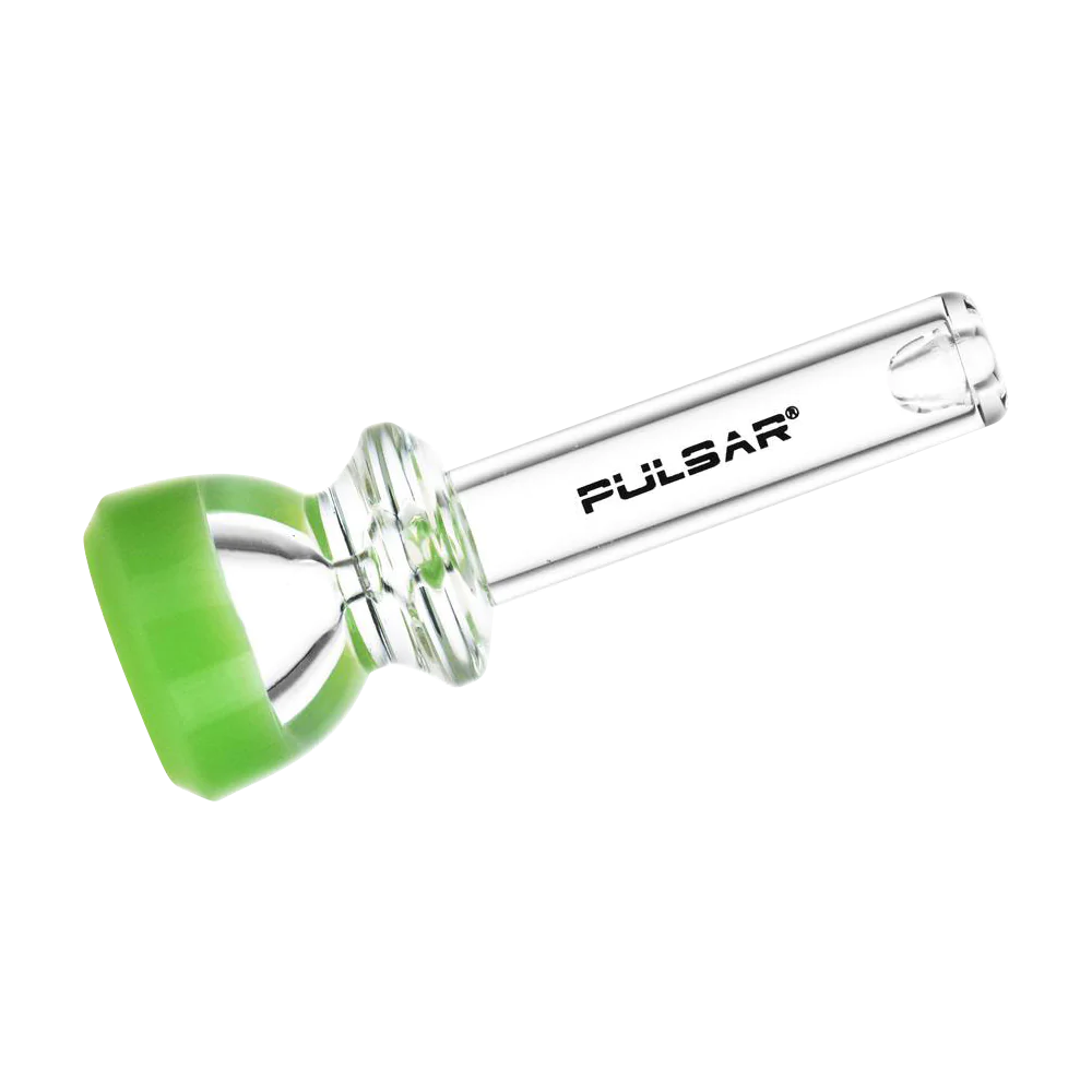 Pulsar Lollipop Deep Bowl Chillum Pipe, 3" Borosilicate Glass, Angled Side View
