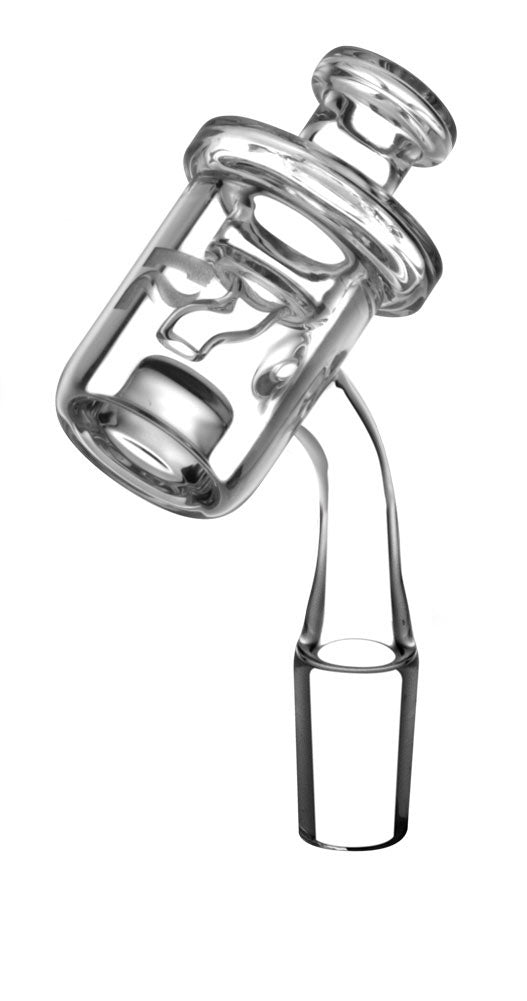Pulsar Quartz Banger with Rotary Carb Cap at 45° Angle for Dab Rigs, 14mm Male Joint