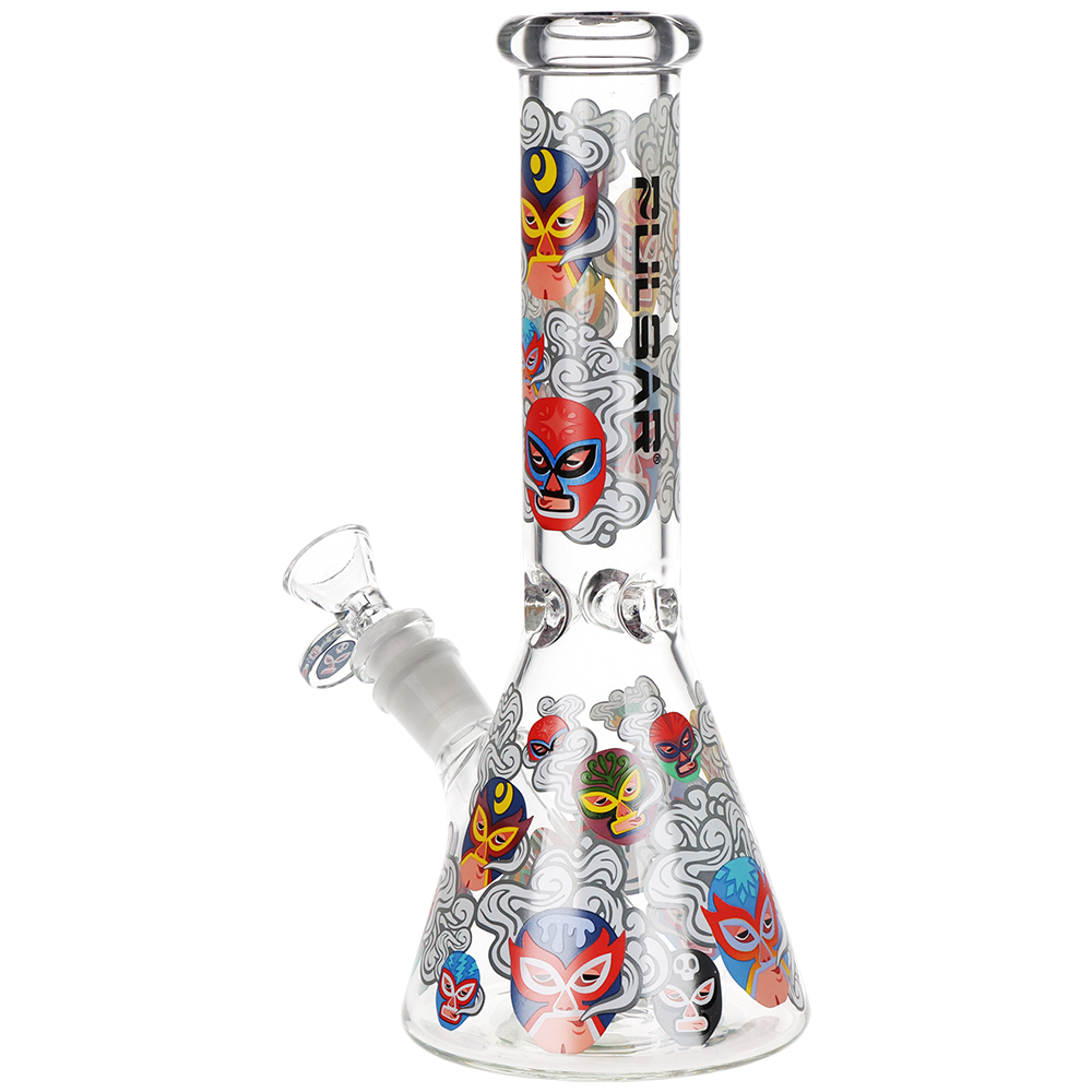 Pulsar Luchadors Beaker Glass Water Pipe | 10" | 14mm F