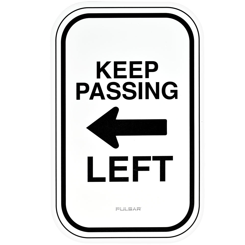 Pulsar Magnetic Rolling Tray Lid with 'Keep Passing Left' text, 11"x7" size, front view on white background