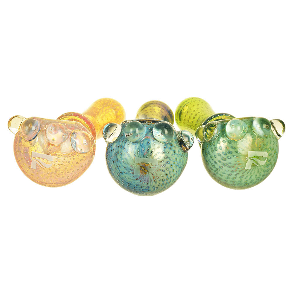Pulsar Matrix Portal Bubbles Spoon Pipes, 4" Borosilicate Glass, 5pc Set, Front View