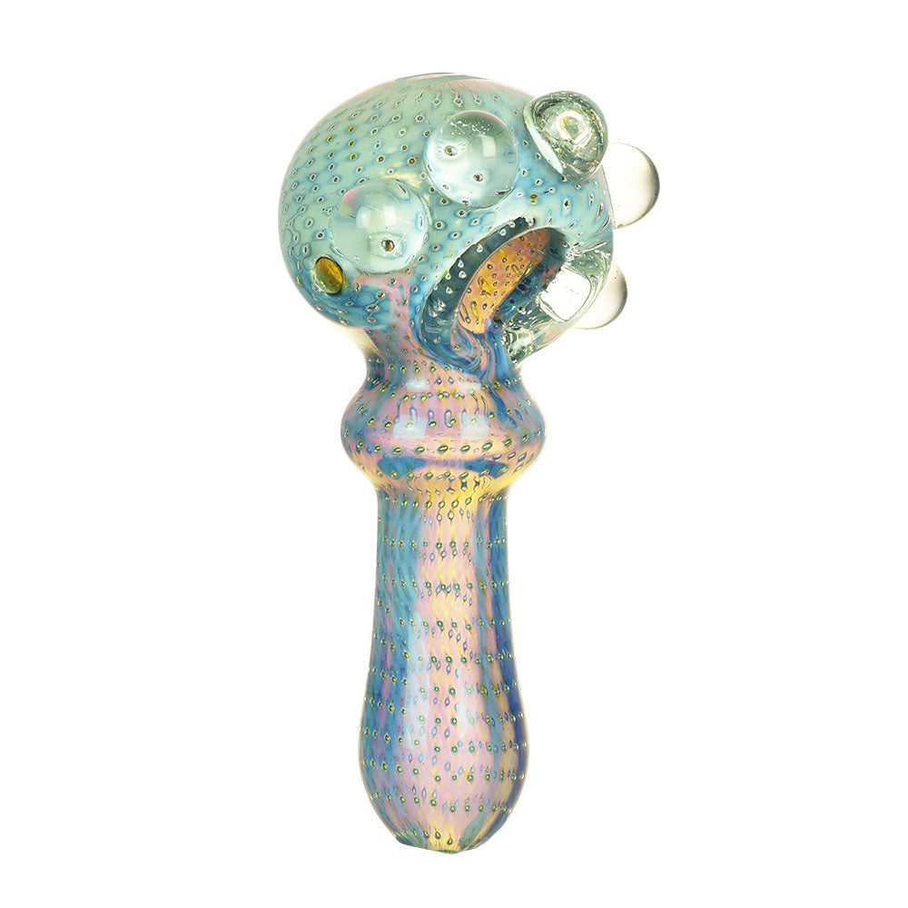 Pulsar Matrix Portal Bubbles Spoon Pipe, 4" Borosilicate Glass, Front View