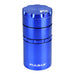 Pulsar 4-Piece Grinder in Blue with Storage, Aluminum Construction, Front View