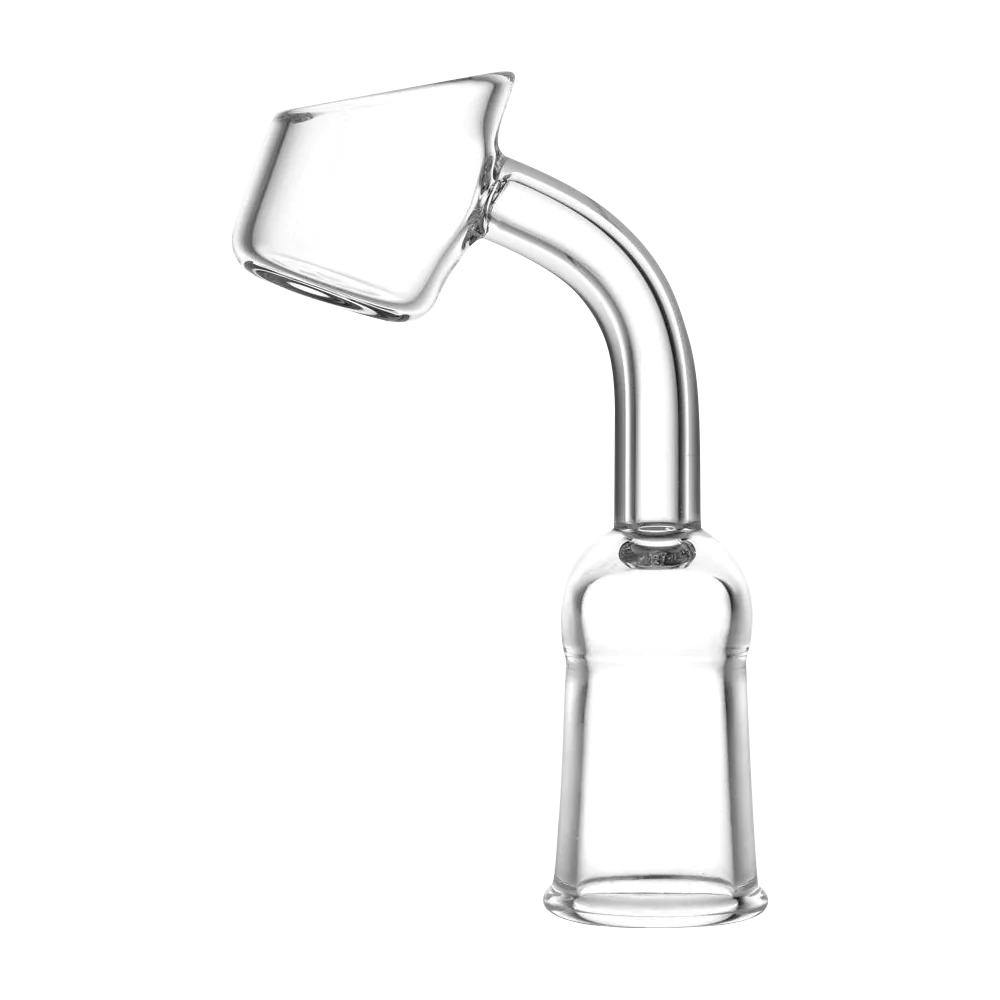 Pulsar Mini Lava Flow 45 Degree Female Quartz Banger Side View on White Background