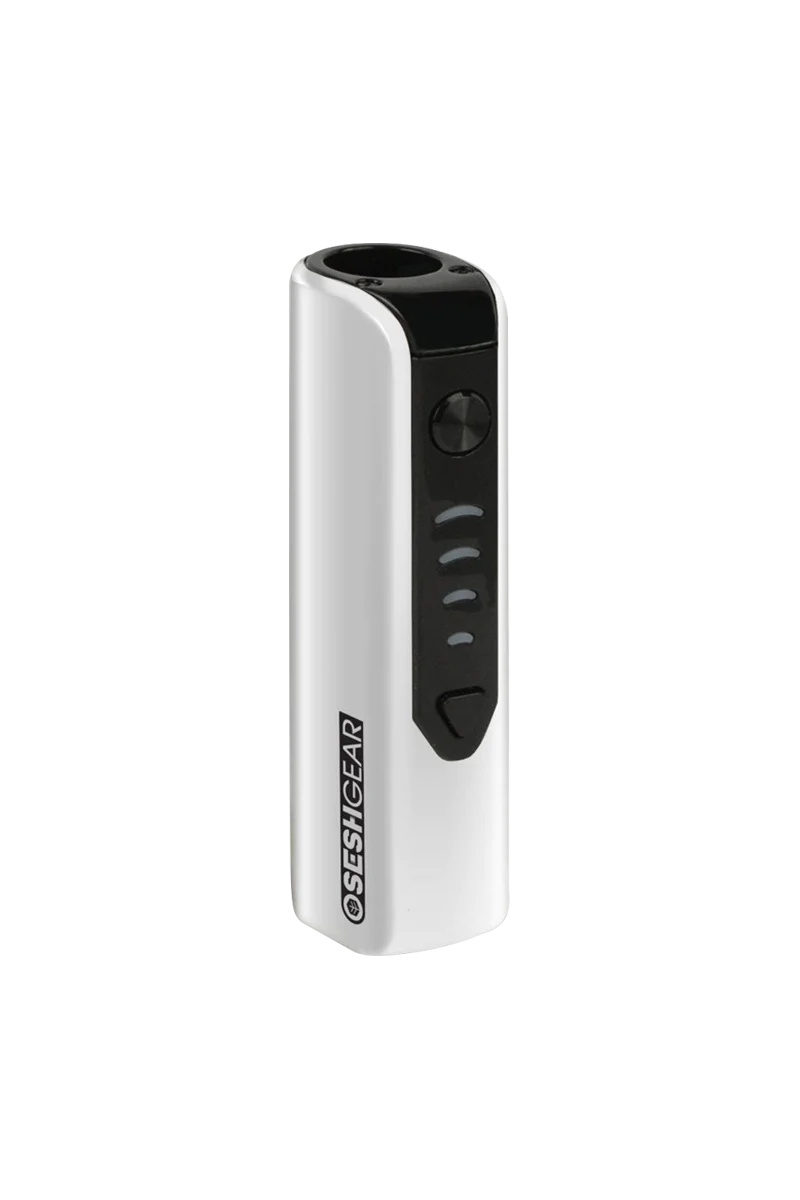 Pulsar Mobi 510 Battery in white, front view, compact design for vaporizers, with power indicator