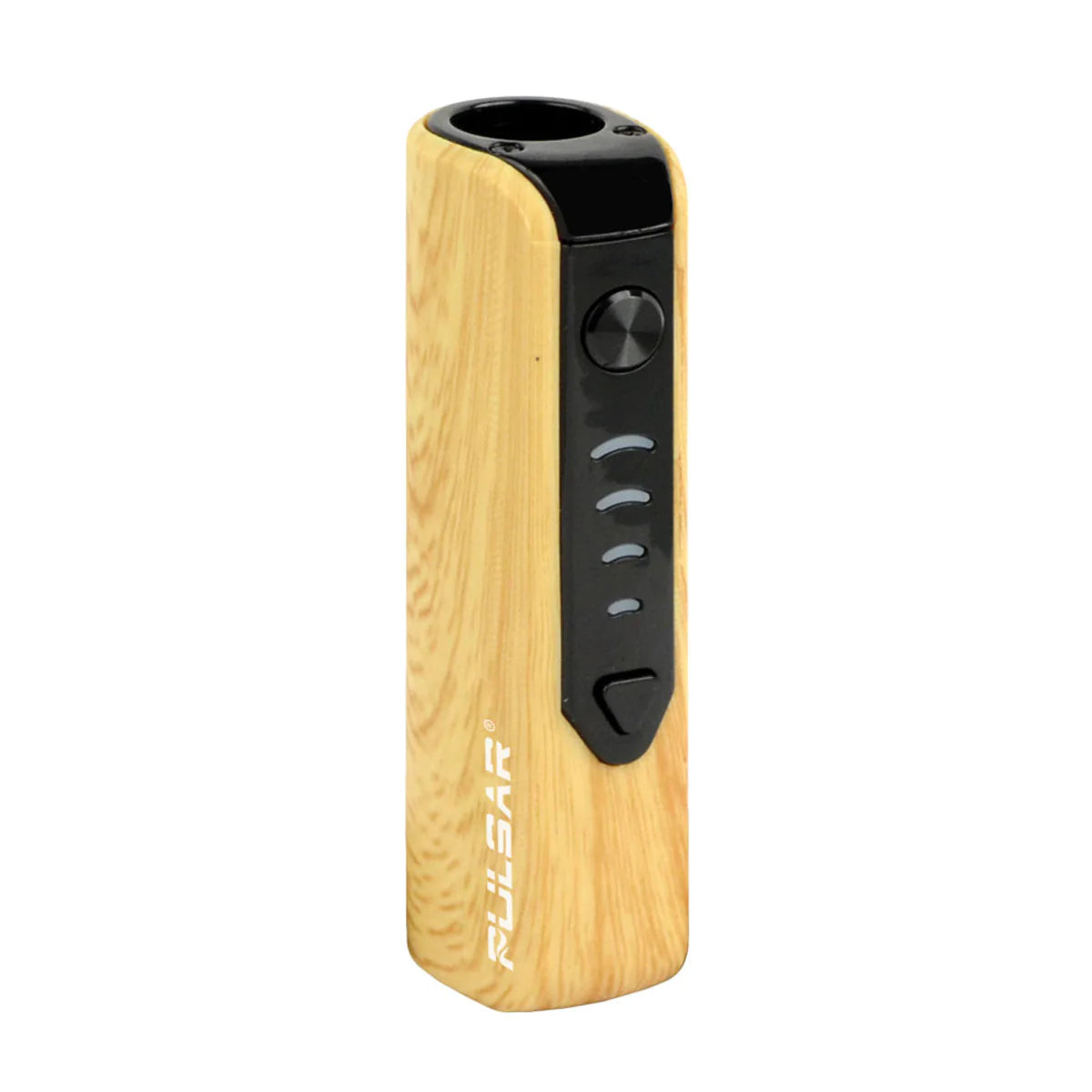 Pulsar Mobi 510 Battery in Wood Grain, front view, for vaporizers and concentrates