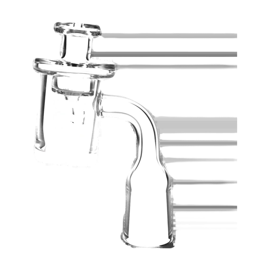 Pulsar Quartz Core Reactor Banger with Carb Cap, 90 Degree Joint, Side View