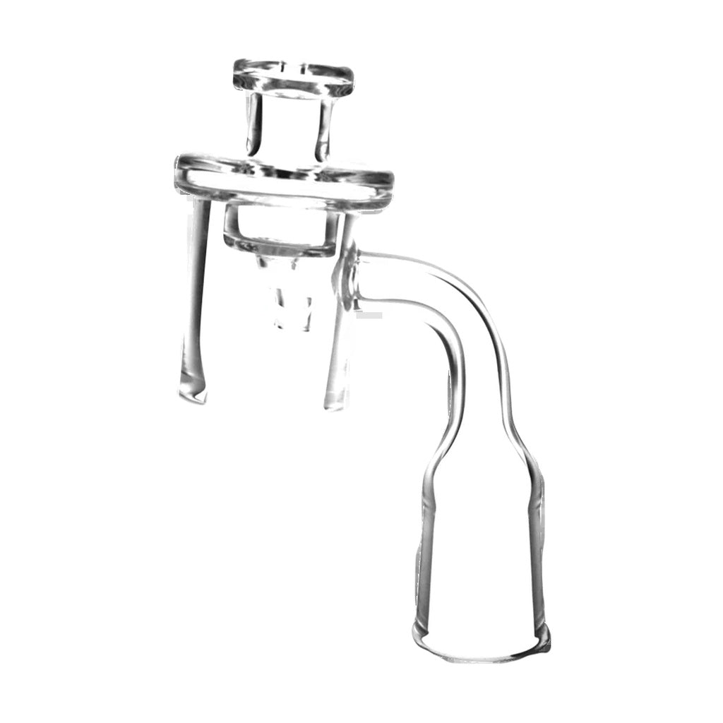 Pulsar Quartz Core Reactor Banger with Carb Cap for Dab Rigs, 90 Degree Joint - Side View