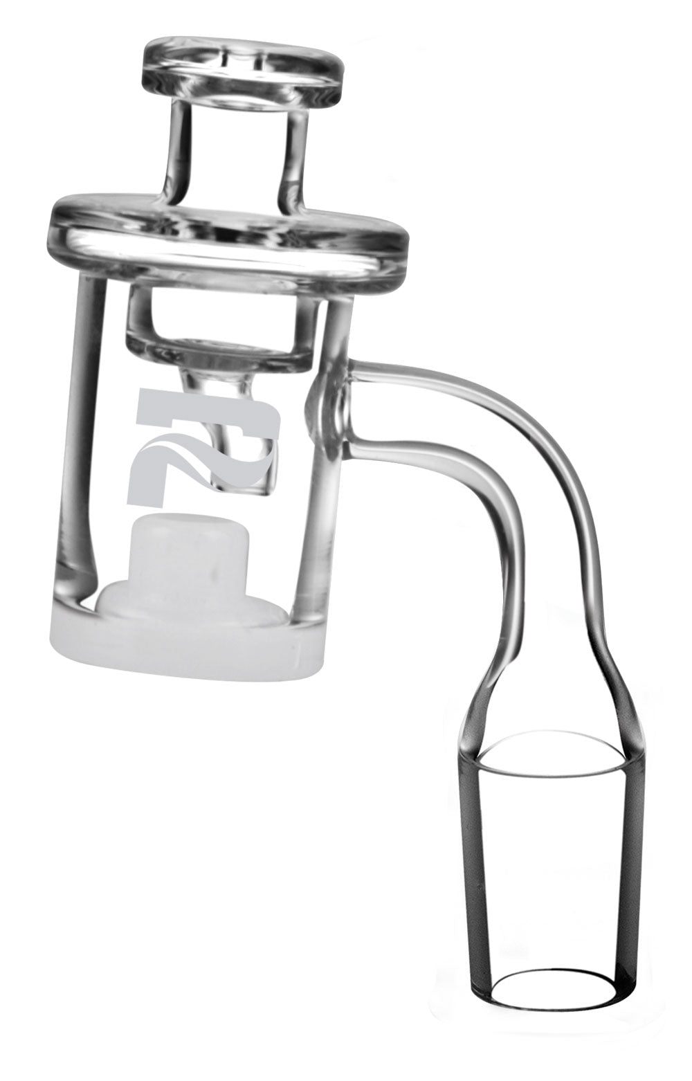 Pulsar Opal Quartz Core Reactor Banger with Carb Cap, 90° Joint, Clear View