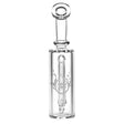 Pulsar Petite Pocket Cart Rig Bubbler, clear borosilicate glass with bubble design, front view