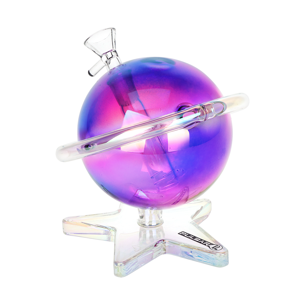 Pulsar Planetary Ring Electroplated Glass Water Pipe | 5.5" | 14mm F