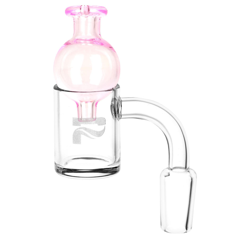 Pulsar Quartz Banger & Ball Carb Cap Set for Dab Rigs, 90 Degree Joint, Front View