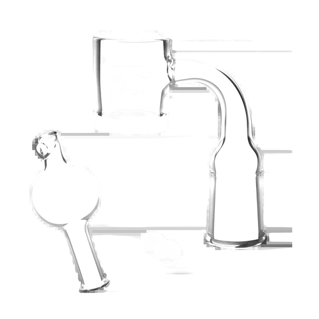 Pulsar Quartz Banger Kit side view with carb cap and terp bead for dab rigs