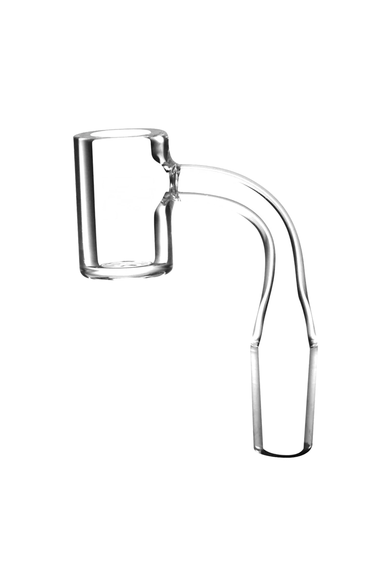 Pulsar Quartz Small Deep Bucket Banger for Dab Rigs, 90 Degree Joint Angle, Side View