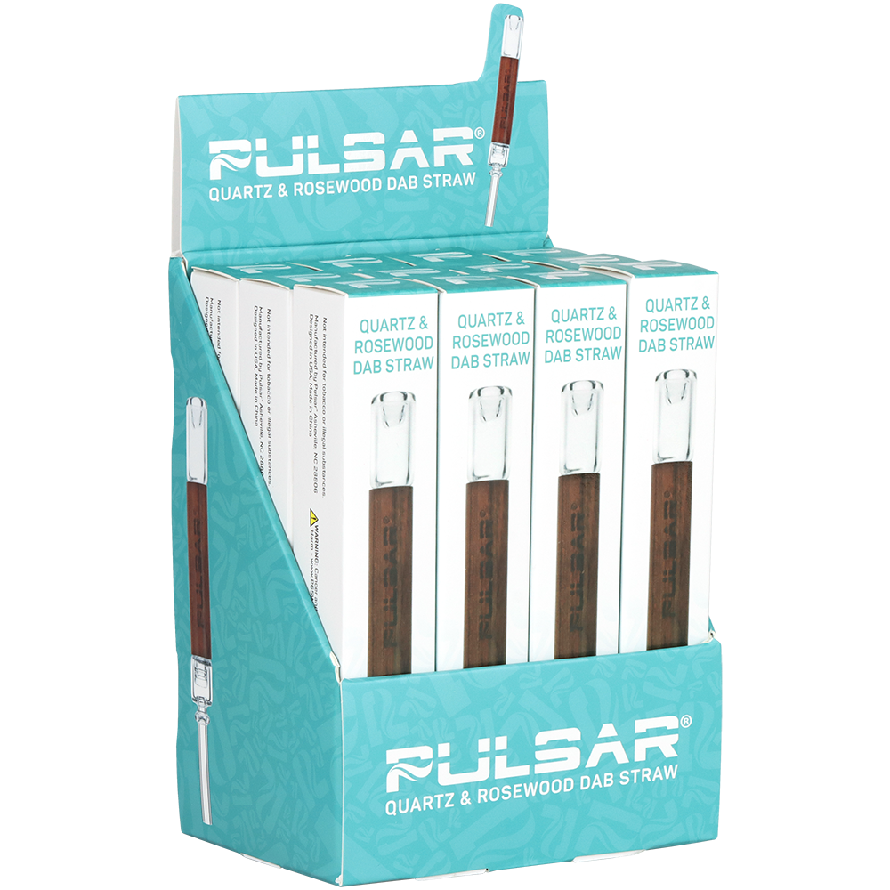 Pulsar Quartz & Rosewood Deco Dab Straw | Integrated Tip | 5.75"