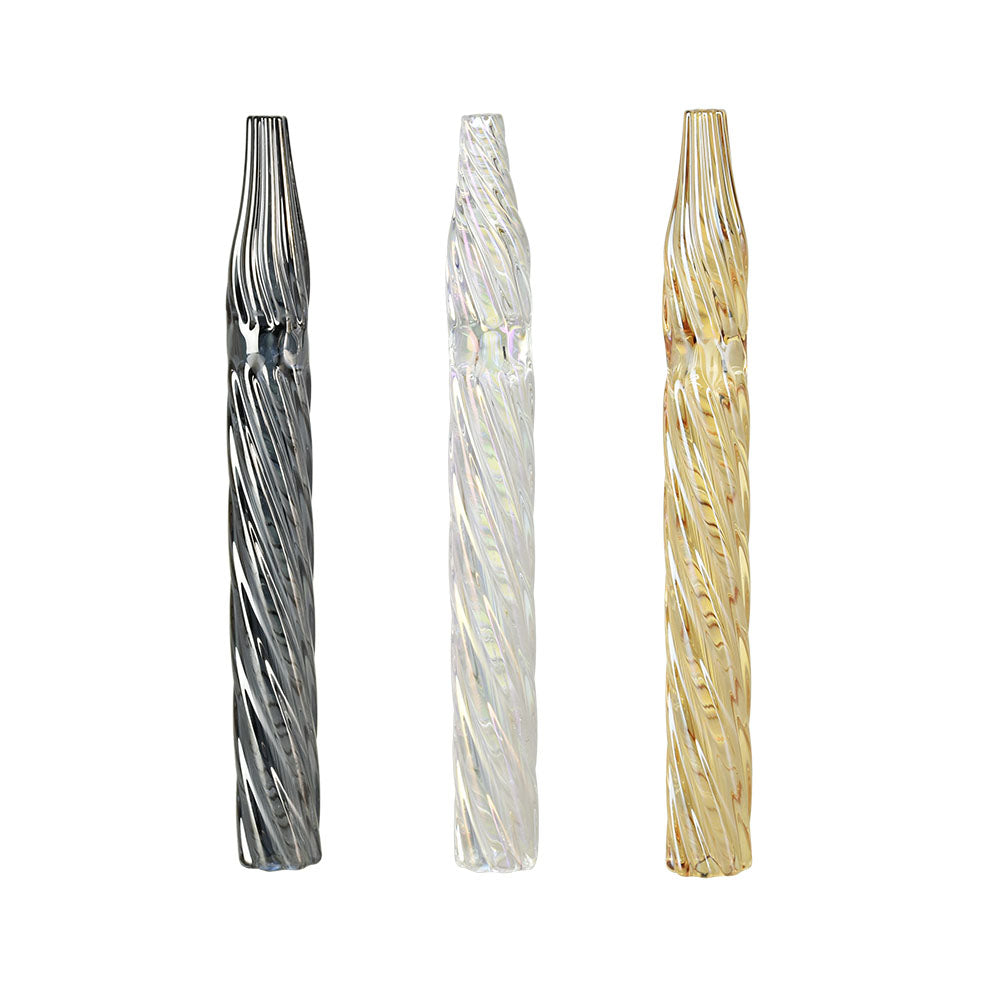 Pulsar Rainbow Twist Dab Straws in assorted colors front view on white background, perfect for on-the-go use