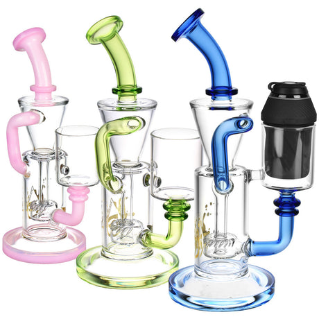 Pulsar Recycler Water Pipes for Puffco Proxy, 8.5" in assorted colors, front view on white background