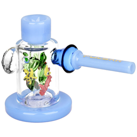 Pulsar Reef-er Madness Bubbler in Black and Clear Borosilicate Glass, 5.75" Tall, Side View