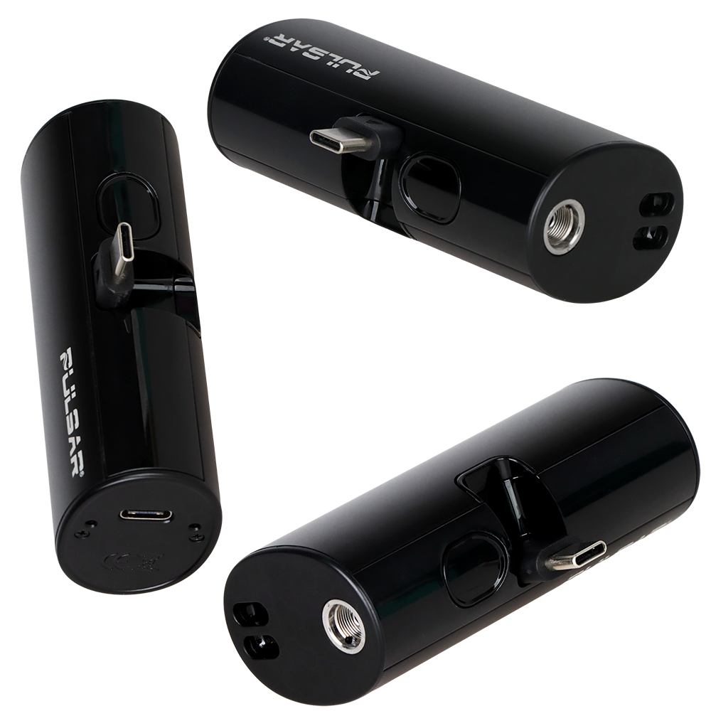 Pulsar Relay 510 vape battery in black with five variable voltage settings from 1.8V to 3.8V