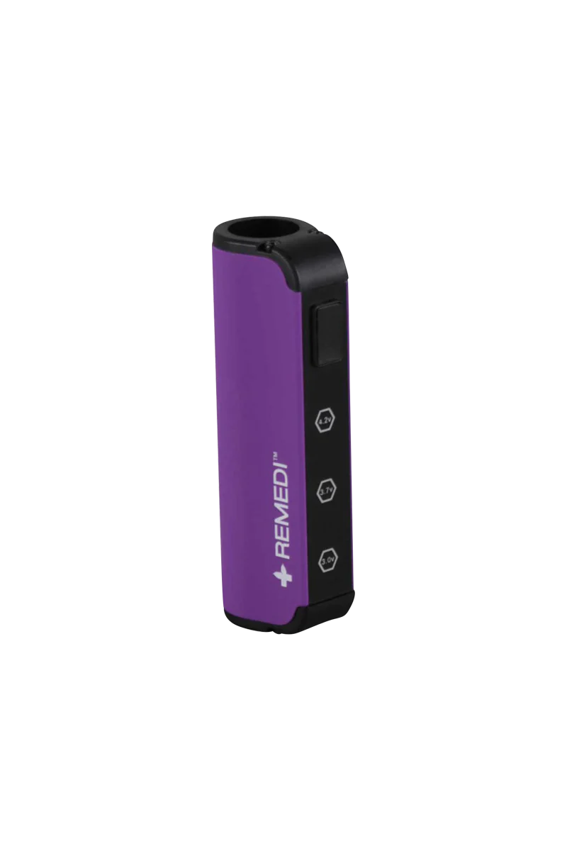 Pulsar ReMEDI M2 450mAh Vape Battery in Purple, Side View with Voltage Buttons