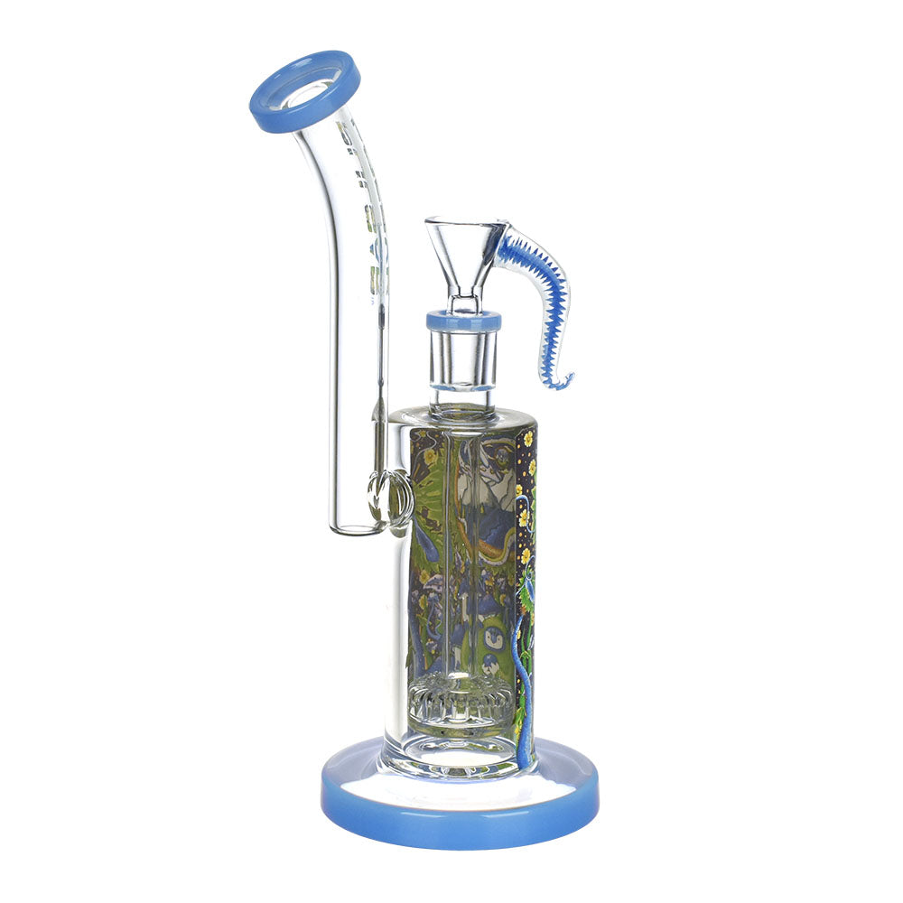 Pulsar 10.5" Rig-Style Water Pipe with Disc Percolator and Artistic Design, Front View