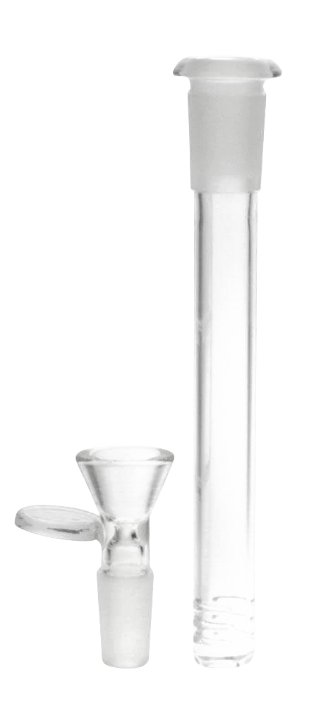 Pulsar Borosilicate Glass Downstem & Herb Slide for Bongs, 14mm Joint, 5" Size, Front View
