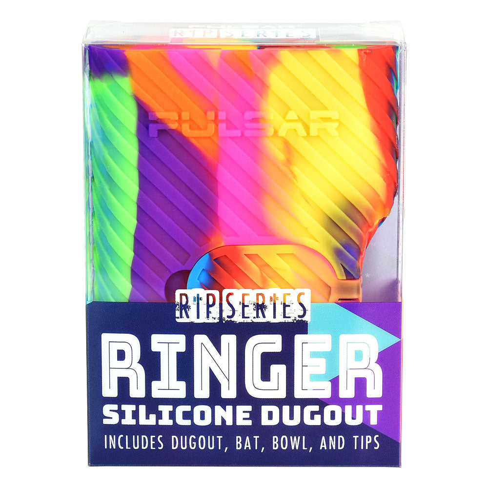Pulsar RIP Series Ringer 3 in 1 Silicone Dugout Kit, vibrant multi-color design, front view