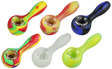 Pulsar RIP Silicone Spoon Pipes in various colors with borosilicate glass bowls