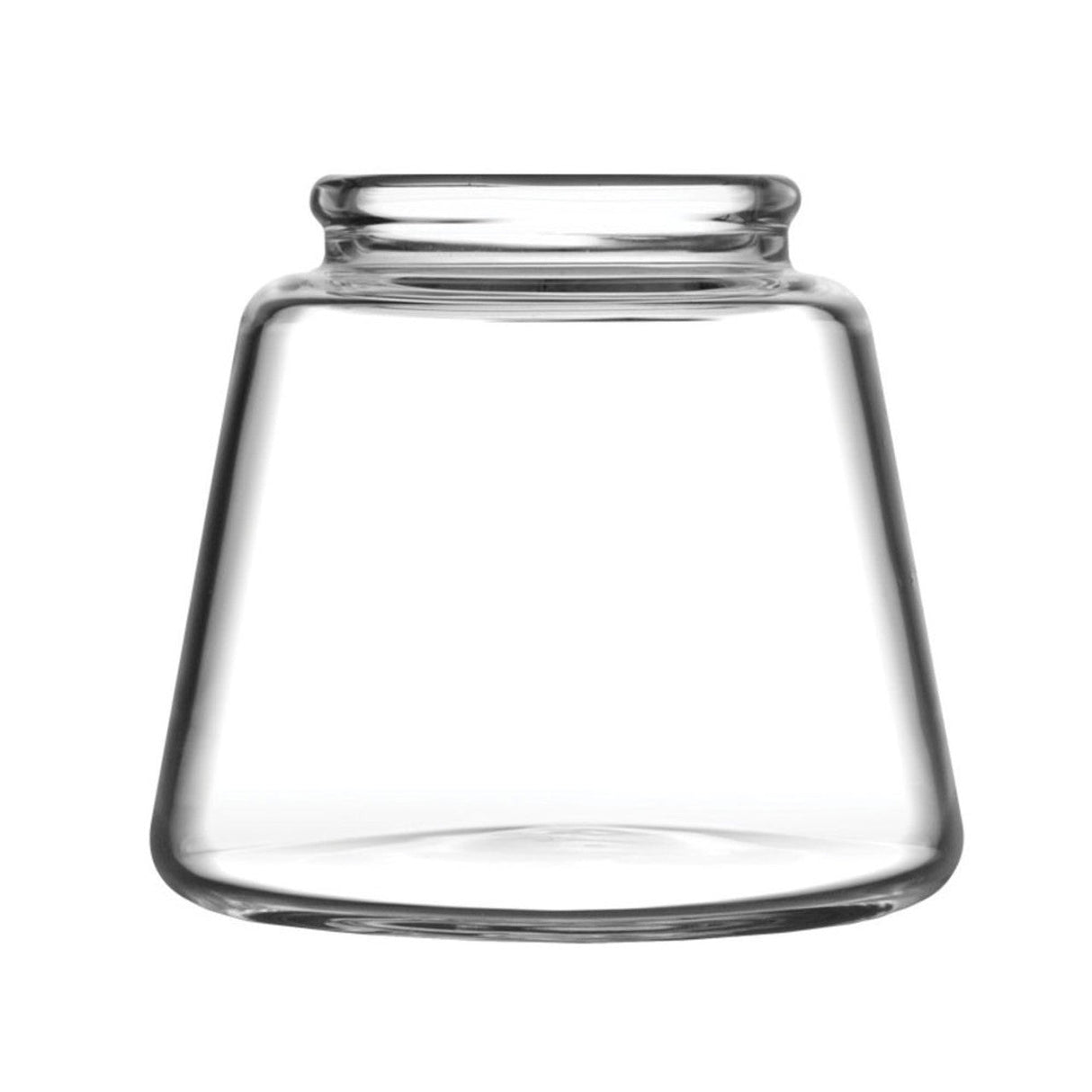 Pulsar Rök Beaker Base made of Borosilicate Glass, clear, durable dab rig part, front view on white background