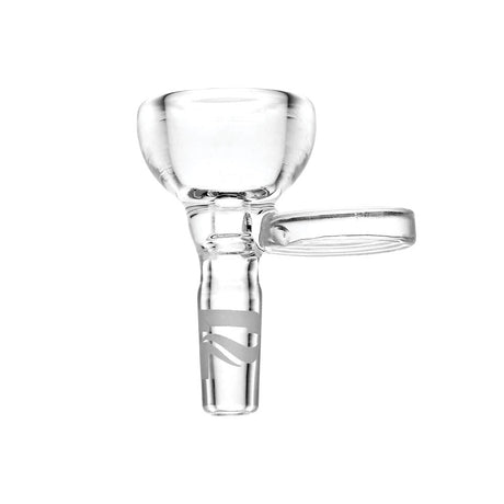 Pulsar Rounded Bowl Herb Slide with Handle, 10mm Male Joint, Borosilicate Glass, Front View