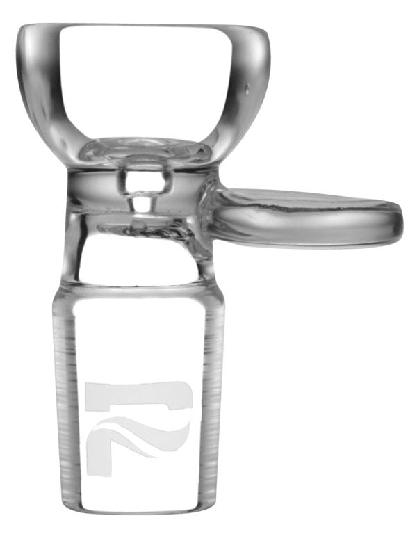 Pulsar Rounded Bowl Herb Slide with Handle, 19mm Male, Borosilicate Glass, Front View