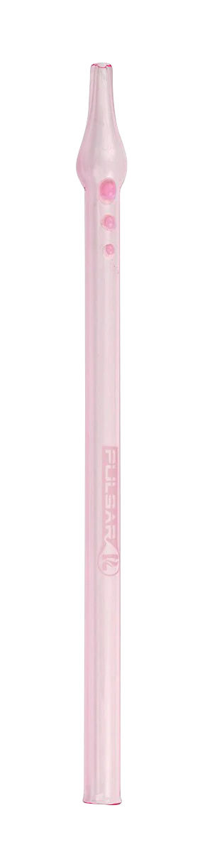 Pulsar Simple Glass Vapor Straw front view, portable 10" borosilicate glass, for concentrates